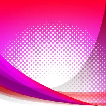 Dotted pink wave background shows girly gradation wallpaper or design Stock Illustration