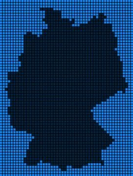 Dotted Pixel Germany Map Illustrazione stock