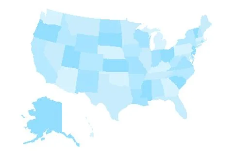 Dotted pixel map of United States Stock Illustration