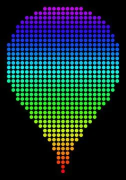 Dotted Pixel Spectrum Map Pointer Stock Illustration