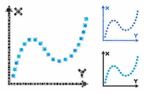 Dotted plot Composition Icon of Spheric Items Ilustración de archivo