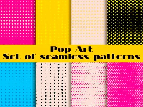 Dotted, Pop Art seamless pattern. Background in pop art style Illustrazione stock