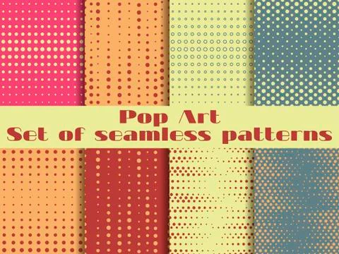 Dotted, Pop Art seamless pattern. Background in pop art style Stock Illustration