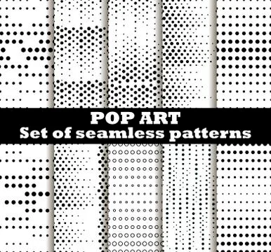 Dotted, Pop Art seamless pattern background. Vector illustrations. 스톡 일러스트