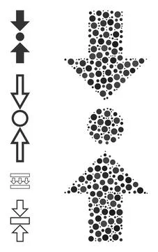 Dotted Pressure Vertical Mosaic of Circles with Other Icons Illustrazione stock