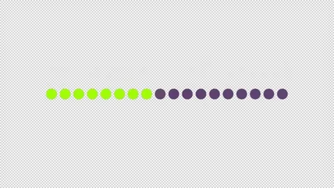 Dotted progress bar animated loading bar set on dark background Stock Footage 342242177