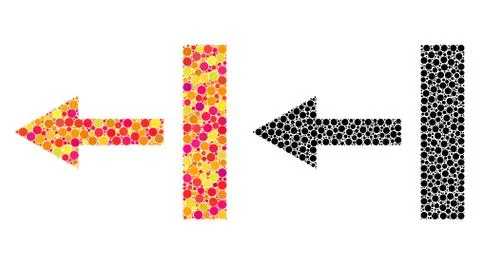 Dotted Pull Left Mosaic Icons Illustrazione stock