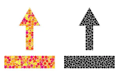 Dotted Pull Up Mosaic Icons Illustrazione stock