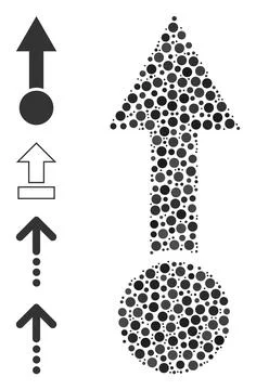 Dotted Pull Up Mosaic of Rounded Dots and Bonus Icons Illustrazione stock