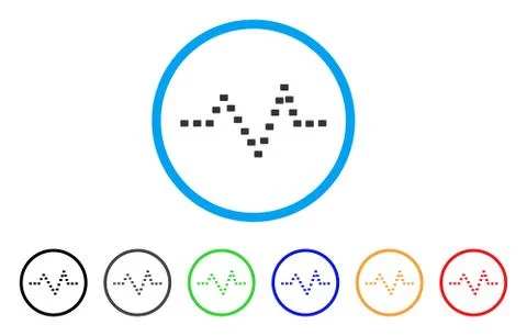 Dotted Pulse Rounded Icon Ilustración de archivo