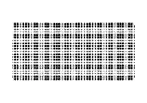 Dotted rectangle banner frame with halftone gradient effect. Stock Illustration