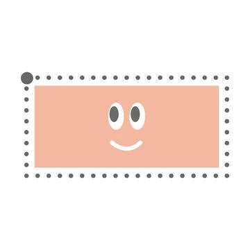 Dotted rectangle shape for tracing lines for preschool and kindergarten school イラスト素材