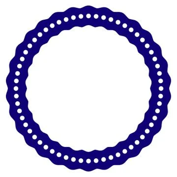 Dotted Rosette Circular Frame Template Stock Illustration