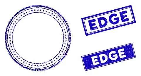 Dotted Round Frame Mosaic and Scratched Rectangle Seals Stock Illustration