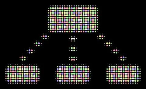 Dotted Scheme Halftone Mosaic of Dots イラスト素材