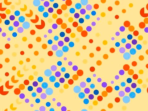 Dotted seamless pattern, chaotic points. Vector illustration Illustrazione stock