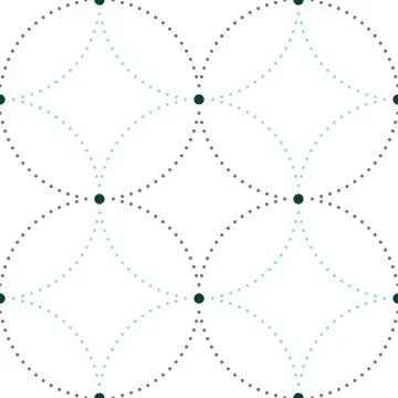 Dotted seamless pattern with circles and nodes. Repeating modern stylish 스톡 일러스트