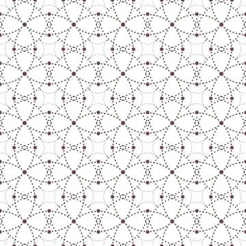 Dotted seamless pattern with circles and nodes. Repeating modern stylish Stock Illustration