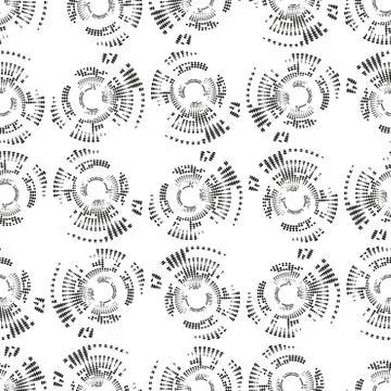 Dotted seamless pattern with circles. Repeating modern stylish geometric Stock Illustration