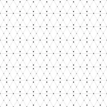 Dotted seamless pattern with rhombus and nodes. Repeating modern stylish Stock Illustration