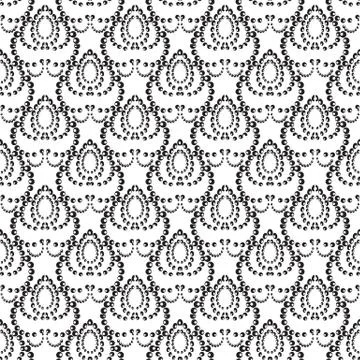 Dotted seamless pattern. Vector abstract black and white monochr Stock Illustration