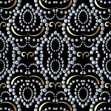 Dotted seamless pattern. Vector abstract vintage background. End Stock Illustration