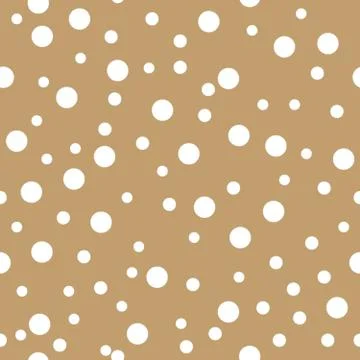 Dotted seamless pattern. White Polka Dot on beige background Background. Vector Stock Illustration