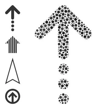 Dotted Send Up Composition of Circles and Similar Icons Stock Illustration