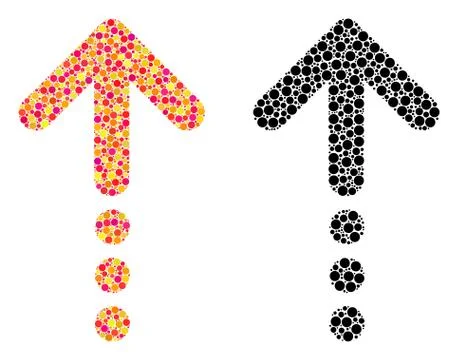 Dotted Send Up Mosaic Icons Illustrazione stock