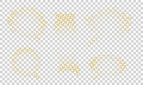 Dotted shapes isolated on white background Иллюстрация