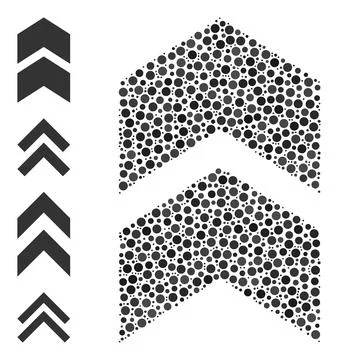 Dotted Shift Up Composition of Circles and Bonus Icons Illustrazione stock