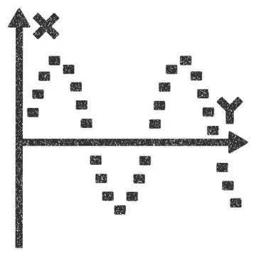 Dotted Sine Plot Grainy Texture Icon Ilustración de archivo