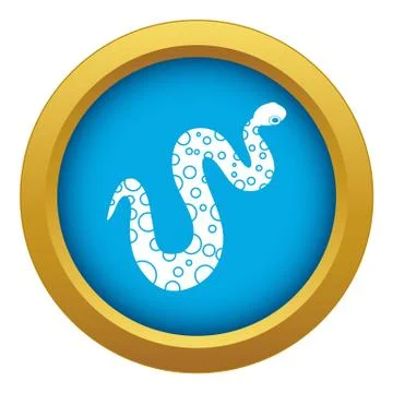 Dotted snake icon blue vector isolated Stock Illustration