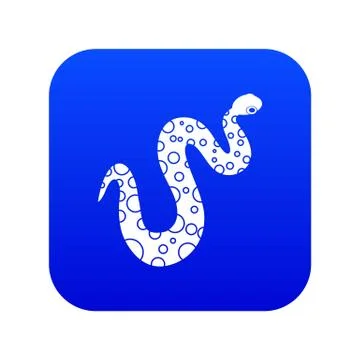 Dotted snake icon digital blue 스톡 일러스트