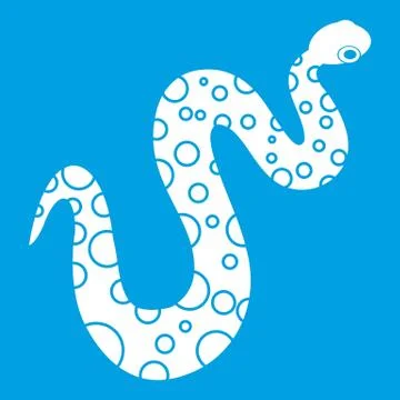 Dotted snake icon white Illustrazione stock
