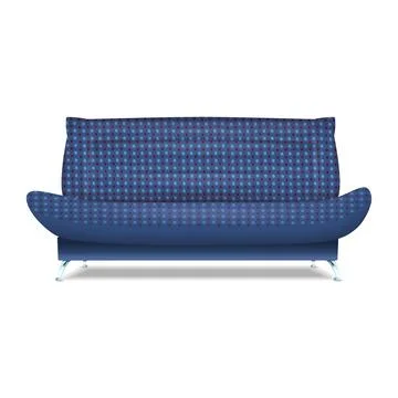 Dotted sofa icon, realistic style Stock Illustration