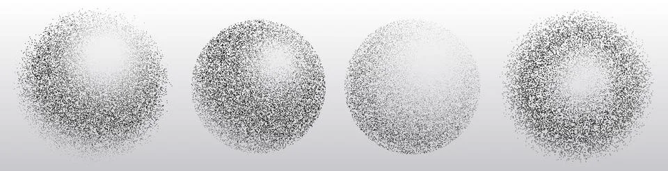 Dotted sphere shapes set イラスト素材