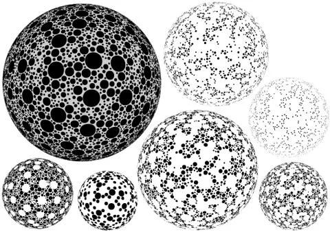 Dotted Spherical Shapes Stock Illustration