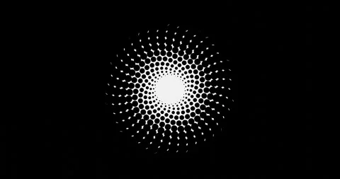 Dotted spiral circles. Seamless looping animation Stock Footage 258928947
