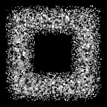 Dotted square for design project on black   - vector illustration 스톡 일러스트