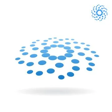 Dotted storm logo Ilustración de archivo