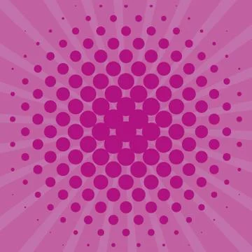 Dotted sunburst pattern background Illustrazione stock