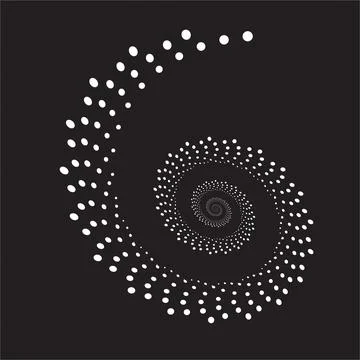 Dotted Swirl Stock Illustration