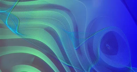 Dotted thread curling from upper left, tracing diagonal and rippling teal Video stock 321700474