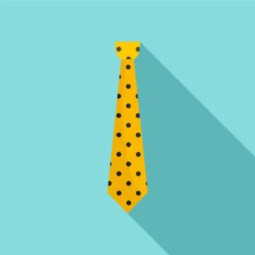 Dotted tie icon, flat style イラスト素材