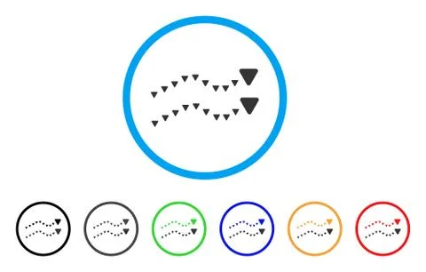 Dotted Trends Rounded Icon Ilustración de archivo