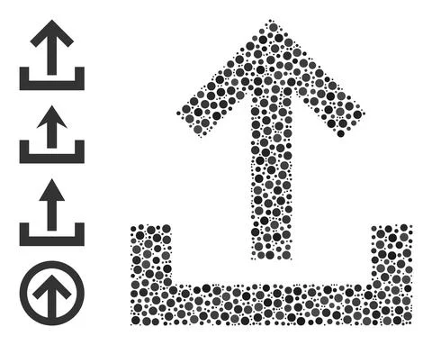 Dotted Upload Composition of Round Dots and Similar Icons 스톡 일러스트