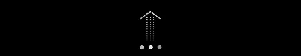 Dotted Upload Icon Animation on Black Background. Upload Progress, Preloade.. Illustrazione stock