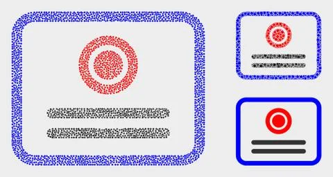 Dotted Vector Certificate Icons Stock Illustration
