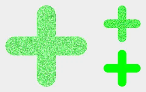 Dotted Vector Cross Icons 스톡 일러스트
